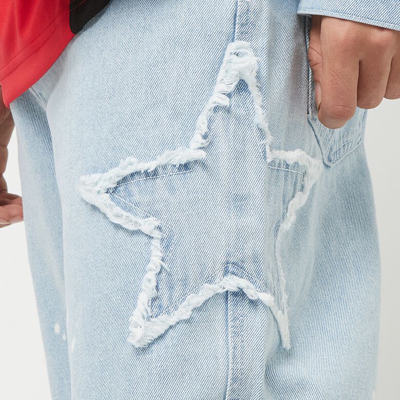 OG Baggy Five Pocket Paintsplatter Denim Bleached