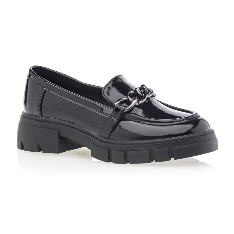 Svarte loafers/båtsko til jente