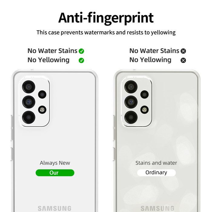 Hochtransparente TPU-Gel-Silikonhülle für Samsung Galaxy A53 5G und 2 Displayschutzfolien aus gehärtetem Glas