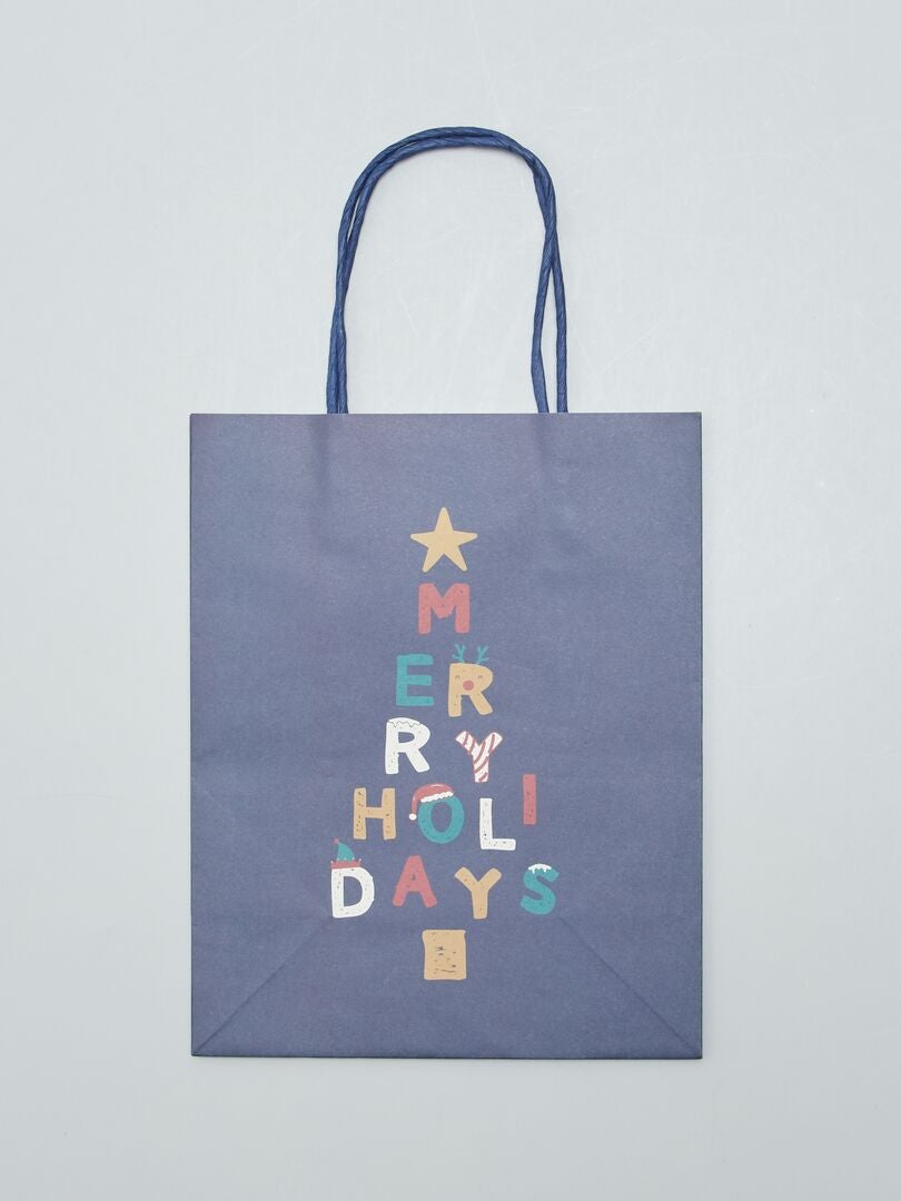 Conjunto de 2 sacolas de presente de Natal! - AZUL