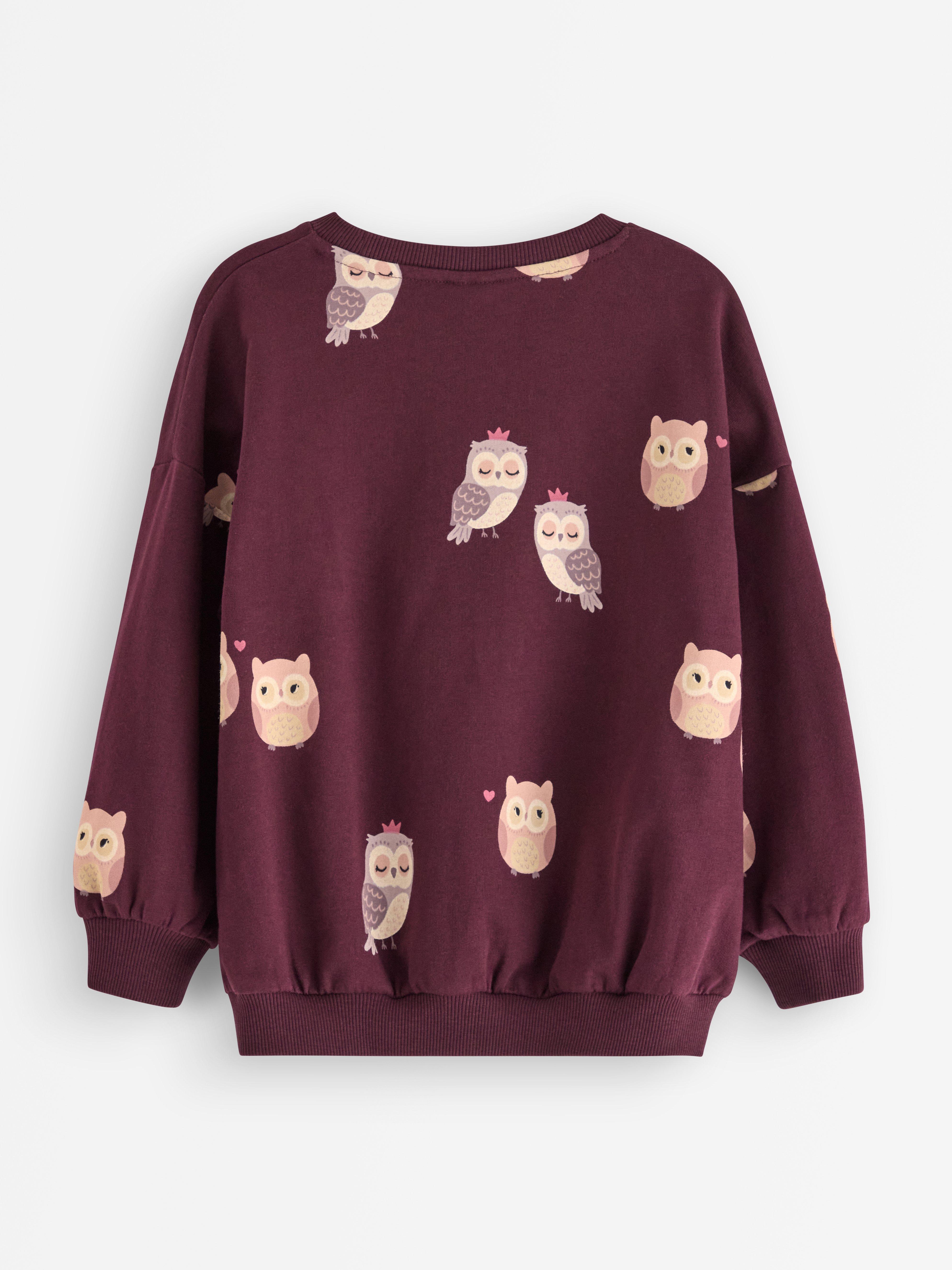 Sweatshirt med borstad insida Dark Lilac