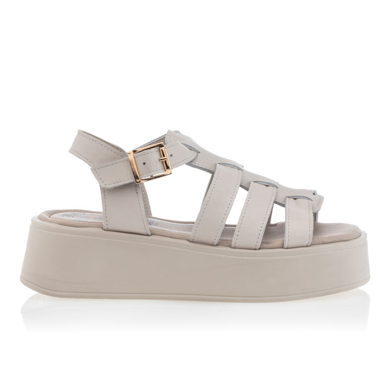 Beige sandaler / åben tå sko til kvinder