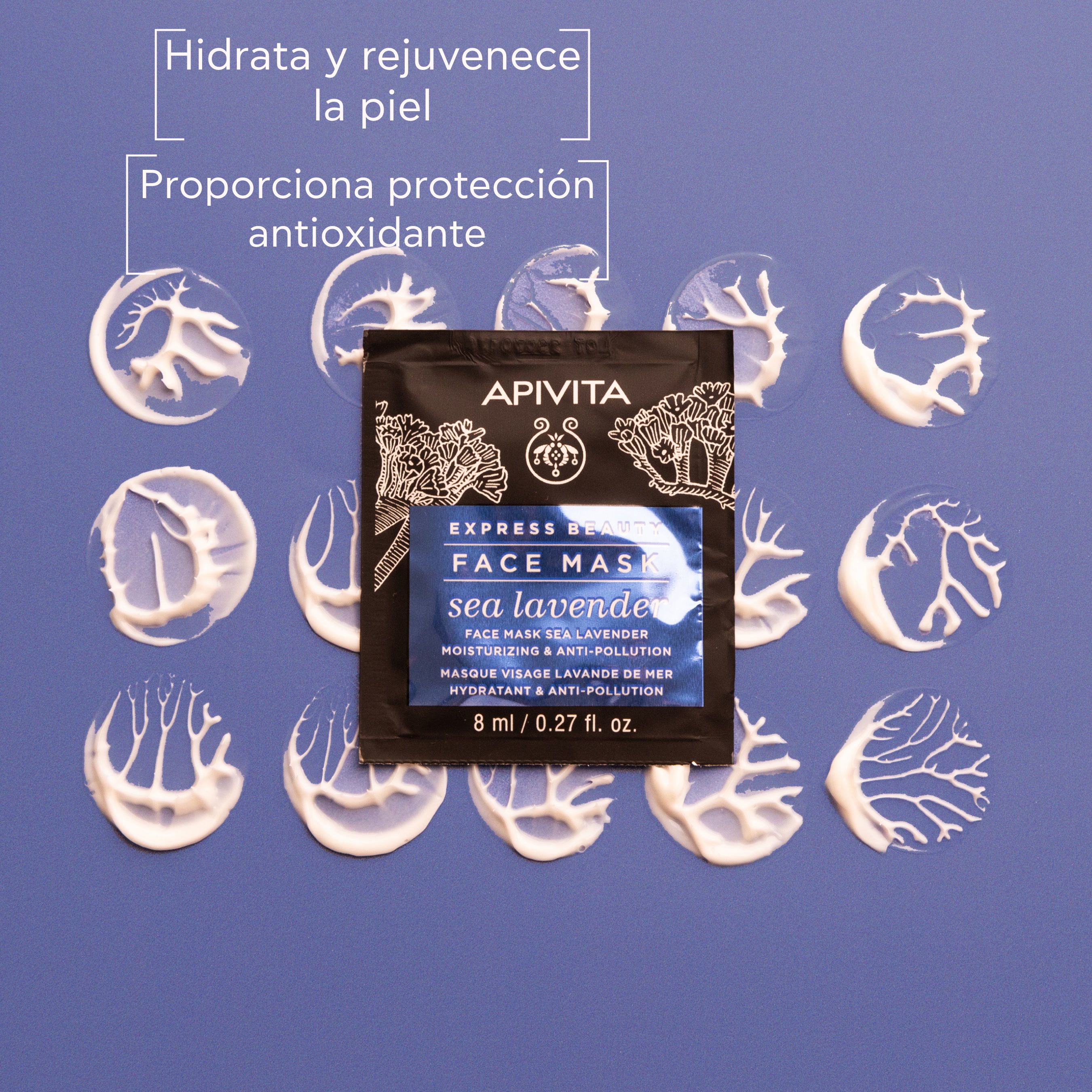 Hidratantna i antioksidativna maska za lice s lavandom Maske za lice