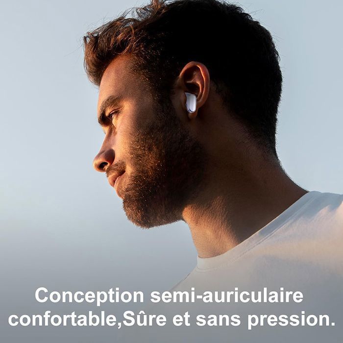 Blackview AirBuds 20 — Täysin langattomat nappikuulokkeet, Bluetooth 5.4, DNS-melunvaimennus, 400 mAh, IPX4, valkoinen