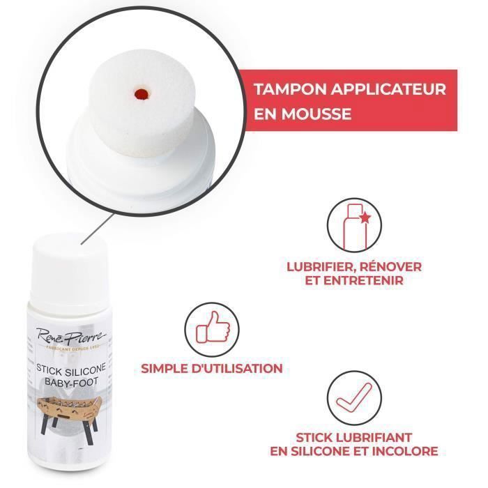Rene Pierre - Stick lubrifiant sililcone pour barres de baby Foot