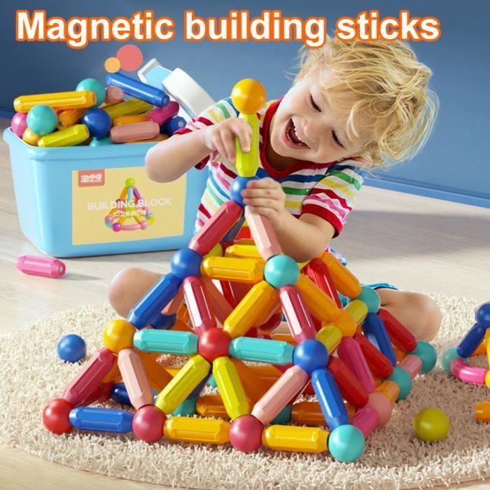 Jouet de construction magnétique - SET - 44 pièces - Plastique ABS - Pour enfants à partir de 3 ans - Mixte