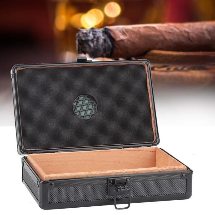 Humidor portátil para puros SURENHAP, caja de regalo con revestimiento de cedro, estuche de almacenamiento para puros.