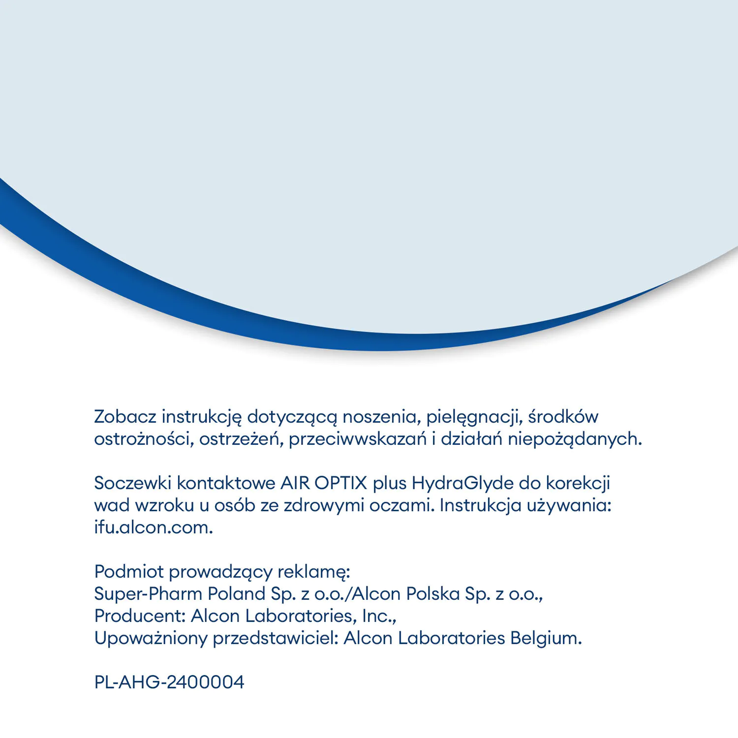 Air Optix Plus Hydraglyde, Soczewki kontaktowe miesięczne, Moc -03.25