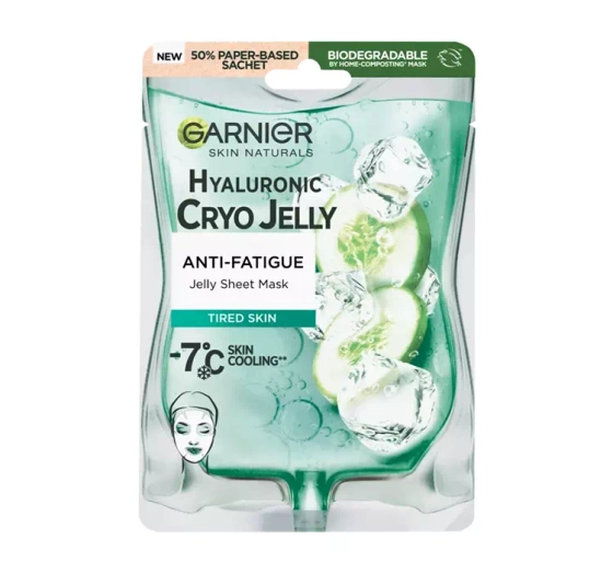 Garnier Hyaluronic Cryo Jelly nawilżająca żelowa maska na tkaninie z efektem chłodzenia 27 g