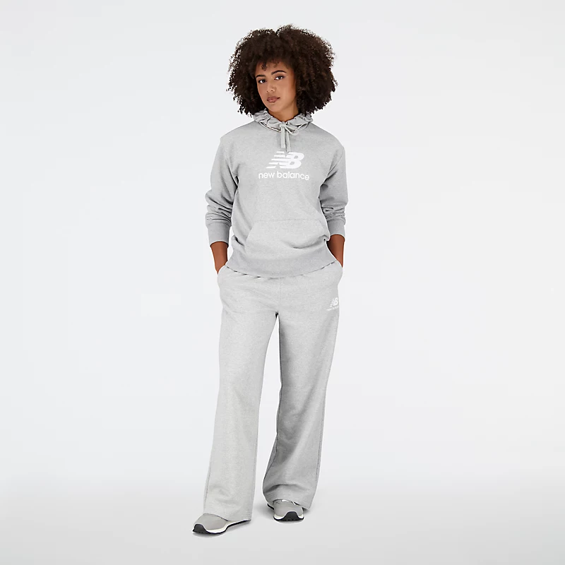 Femme NB Essentials Stacked Logo Wide Legíny Kalhoty - ATLETICKY ŠEDÉ