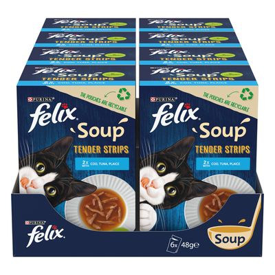 Felix Soup Tender Strips 6 x 48g