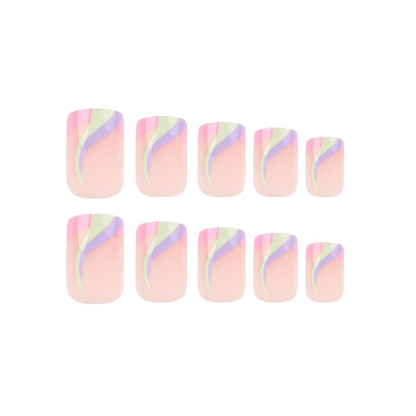 Nail HQ Unghie quadrate Sorbet Swirl