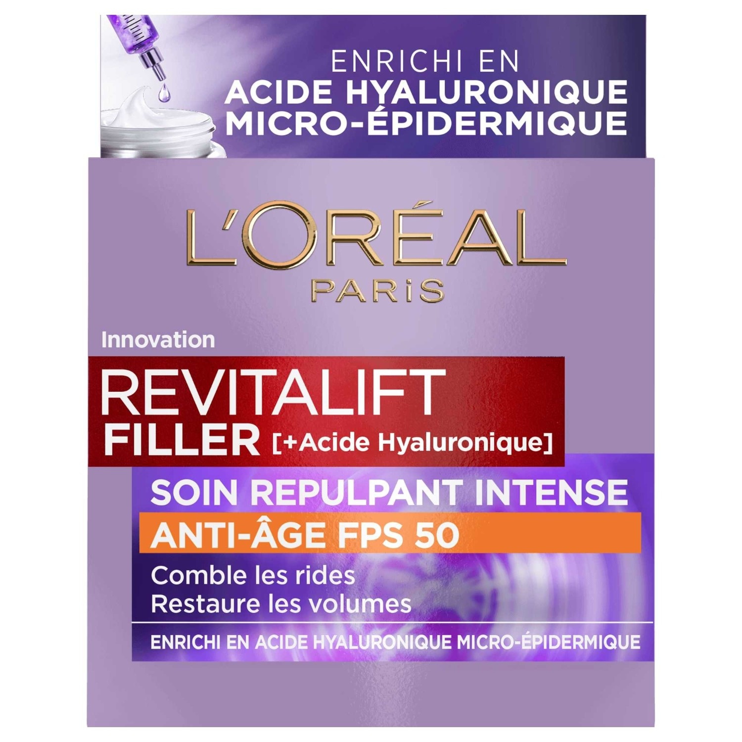 L’Oréal Paris Revitalift Filler + acide hyaluronique FPS 50