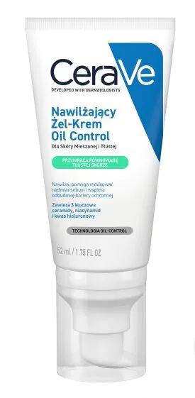 Cerave Nawilżający żel-krem Oil Control dla skóry mieszanej i tłustej