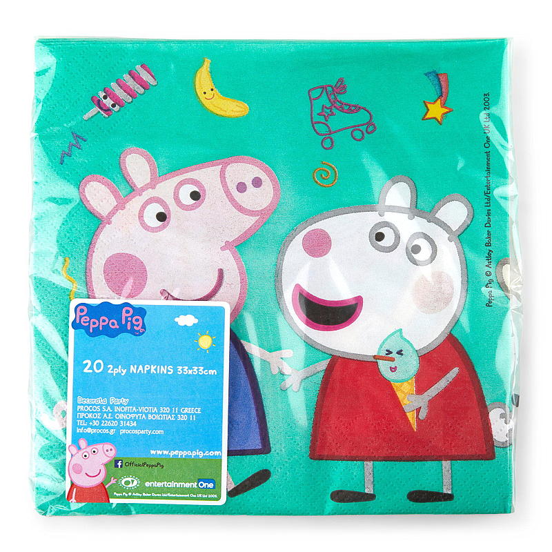 Servilletas de 20 unidades con diseño de cerdo Gurli