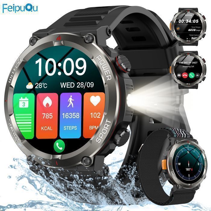 Montre Connectée Homme Appel Bluetooth 1.45