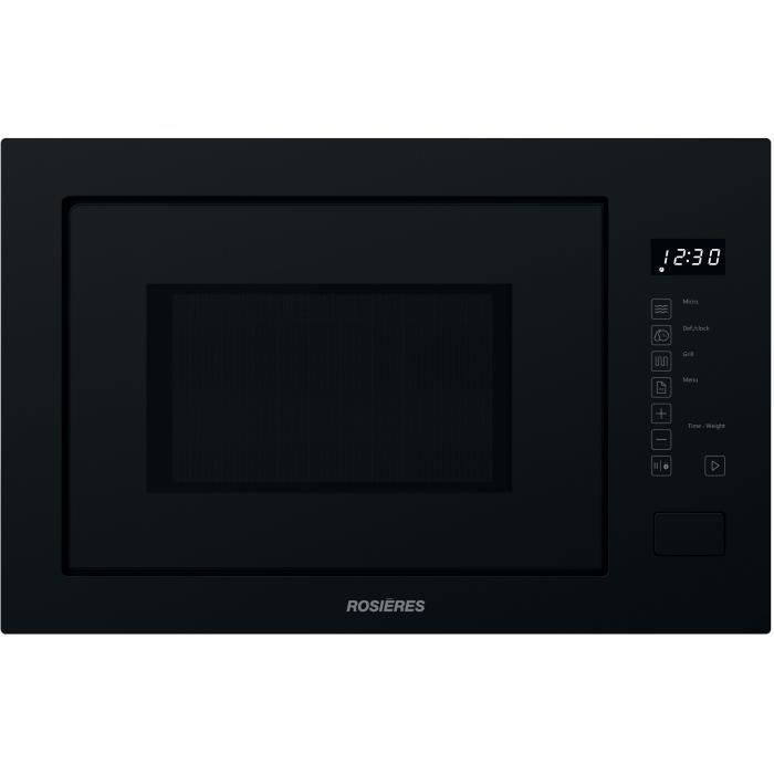 Microondas con grill integrable - ROSIERES - RO38FL7N25LWB - Negro - 25 L - 59,5 x 36,8 x 38,5 cm