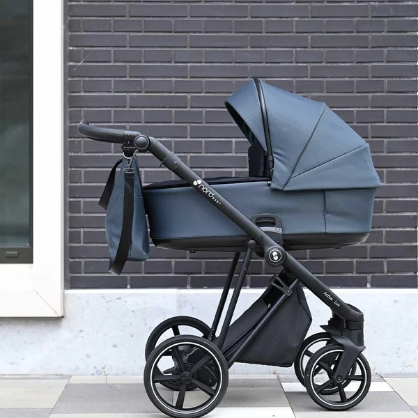 Poussette Nordbaby Active Lux, gris ardoise, châssis chromé