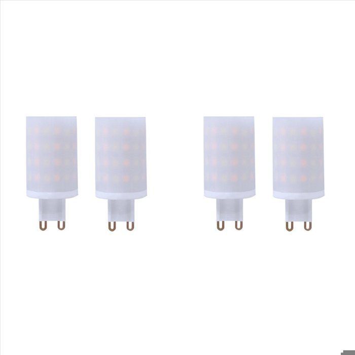4x Ampoule LED Connectée Tuya WiFi G9 6 W à Intensité Variable, Commande Vocale, 2 Ampoules LED Intelligentes, Prise UE.,PC,Blanc