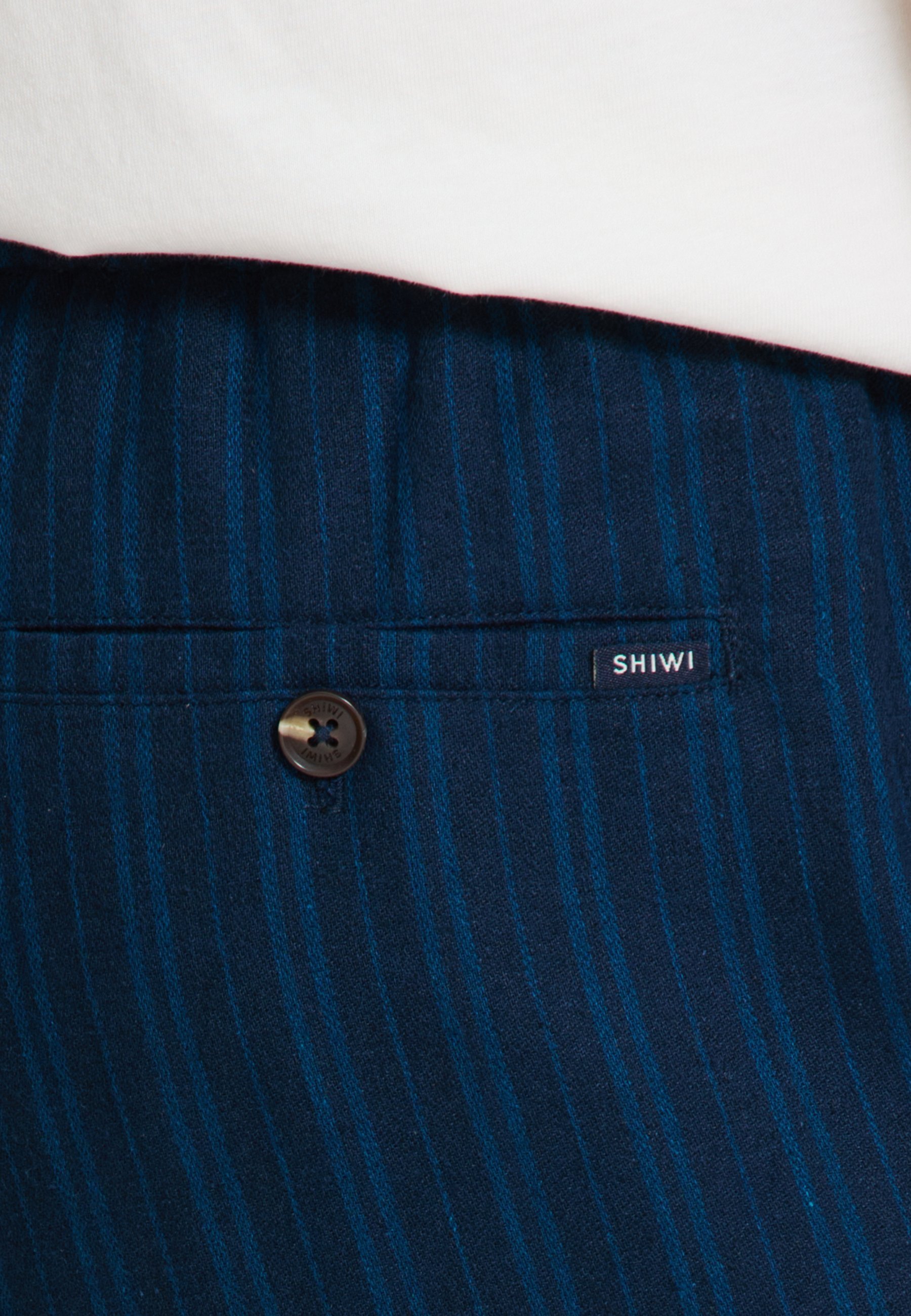 Shiwi LENNY  - Trousers - blue dark navy stripes