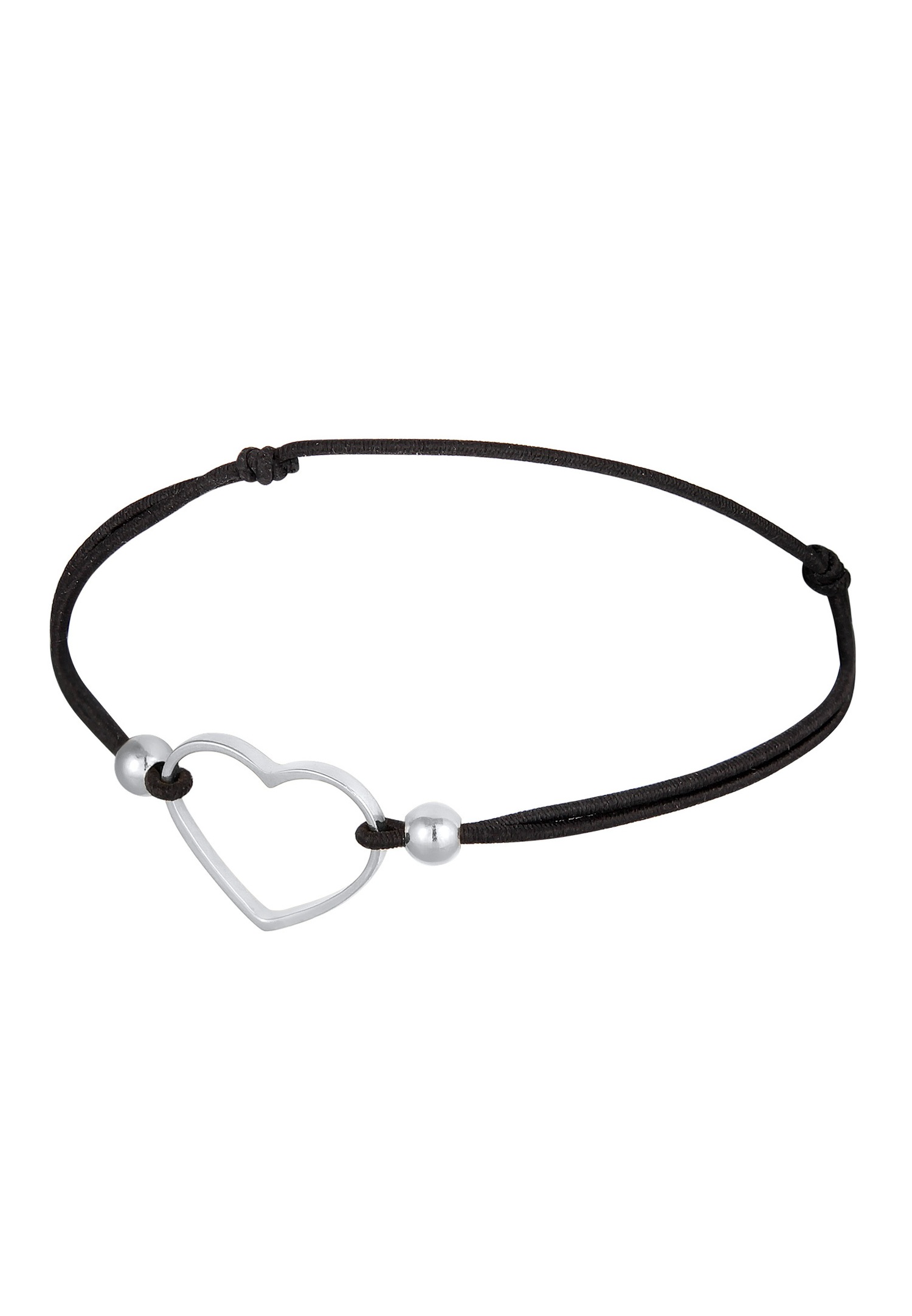 Elli Femmes Cœur Découpe Amour avec élastique en argent sterling 925