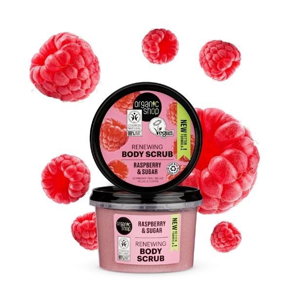 Organic Shop Erneuerndes Körperpeeling Himbeere & Zucker 250 ml