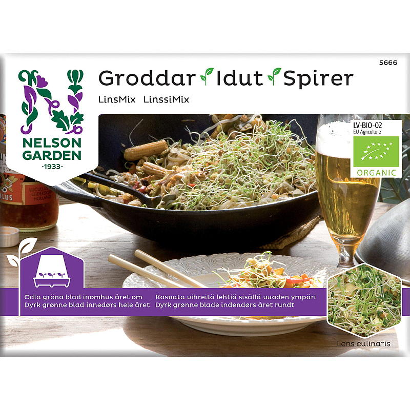 Nelson Garden Studs -linssisekoitus, luomu
