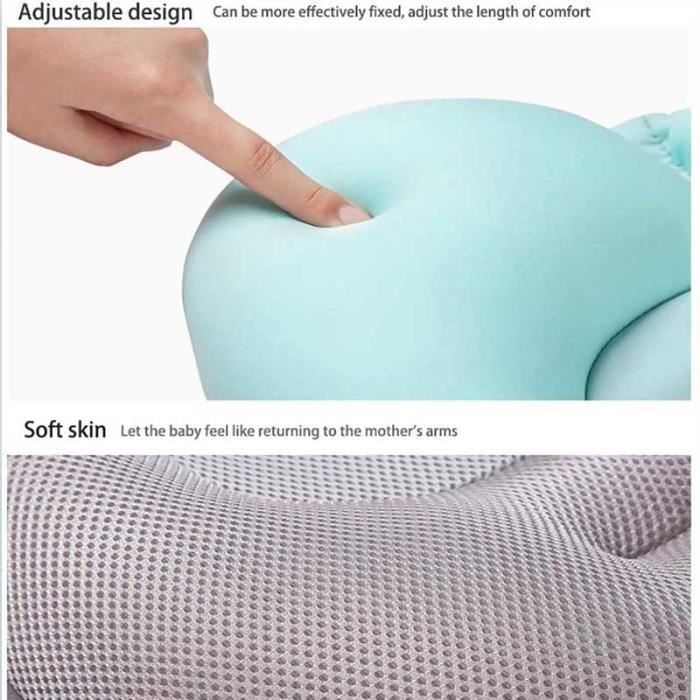 Tapis de bain pour nourrisson bébé - FOLAYA - Flottant coussin de bain - Bleu - 6 mois et plus