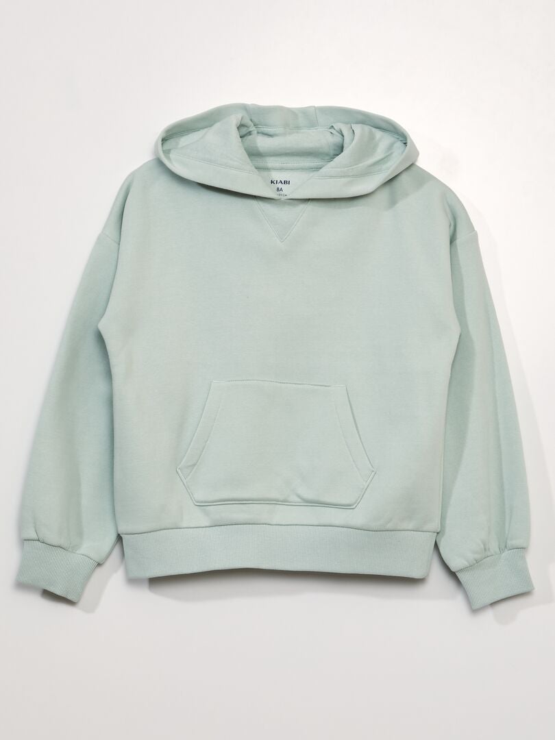 Zware fleece hoodie - Blauw