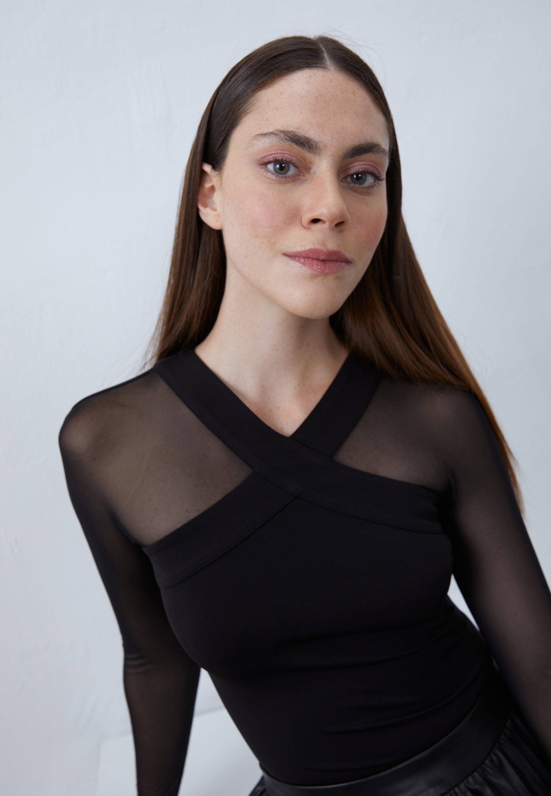 Anna Field top met lange mouwen - zwart