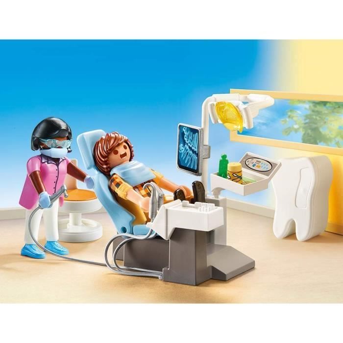 PLAYMOBIL - 70198 - Stadsleven Ziekenhuis - Tandarts - Tandheelkundige behandeling - Bewaardoos voor melktanden