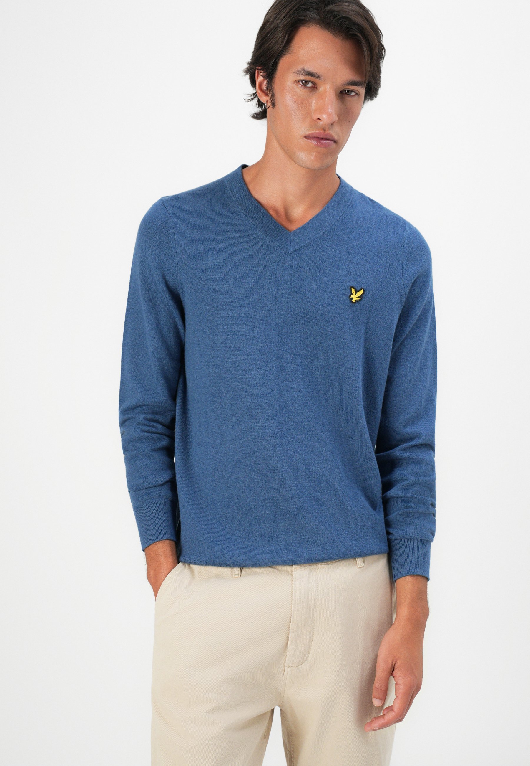Lyle & Scott V-hals - Jumper - diep water