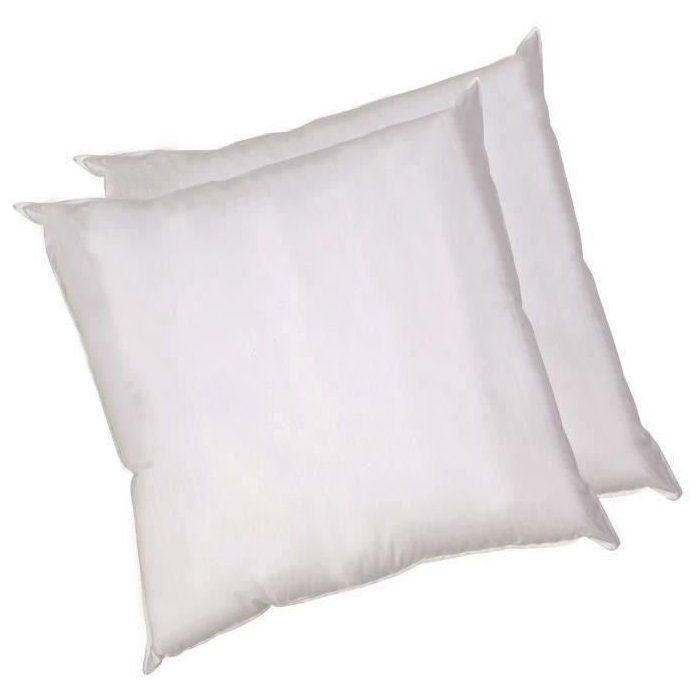 BLANREVE Juego de 2 almohadas de algodón - 60 x 60 cm - Blancas