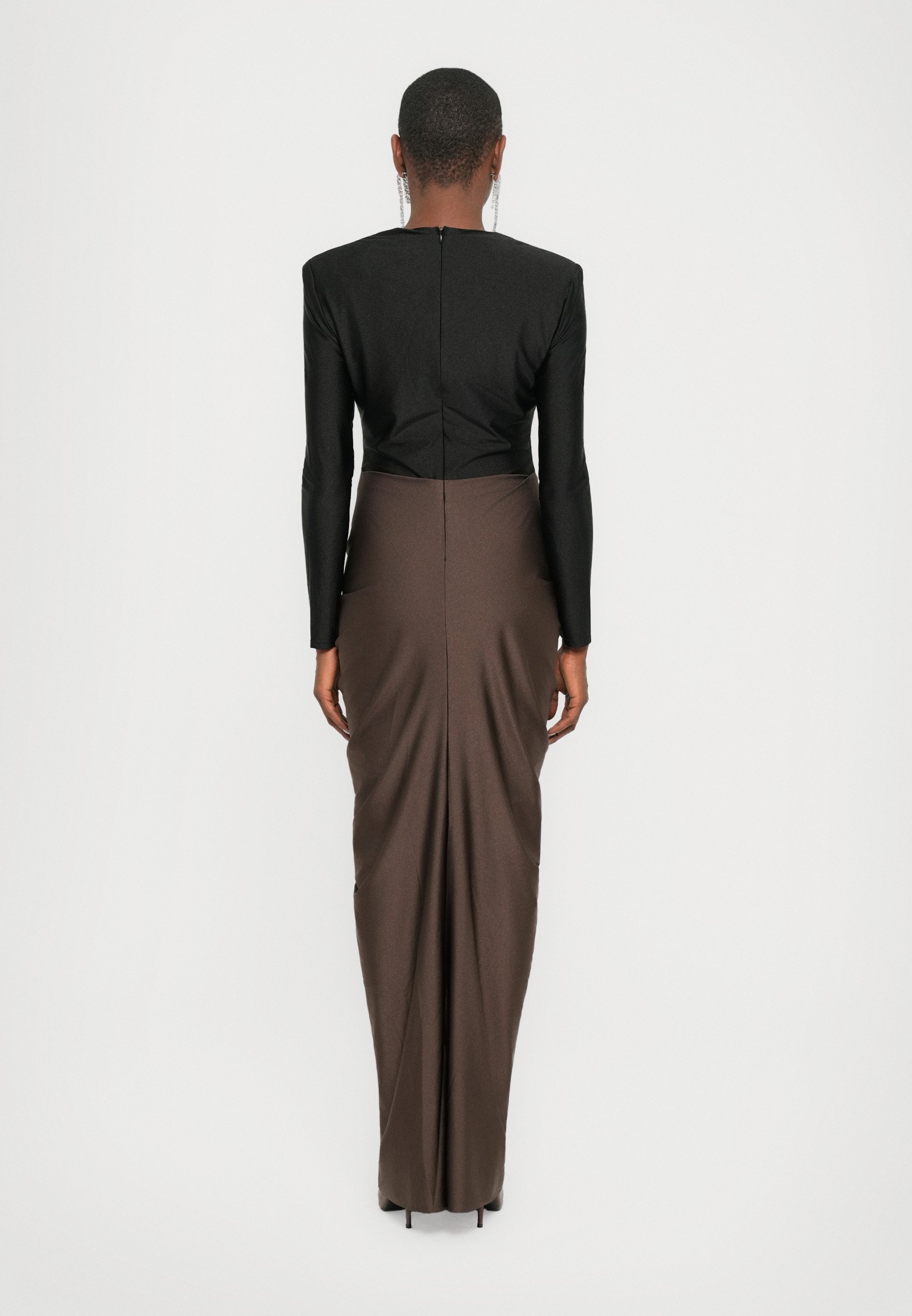 Vestido longo Et Ochs TATE - Preto/Chocolate