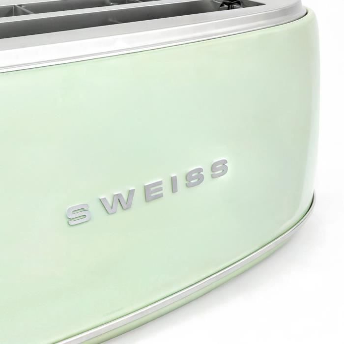 Torradeira vintage - SWEISS - GRV7 - 2 fatias - 1500 W - Verde