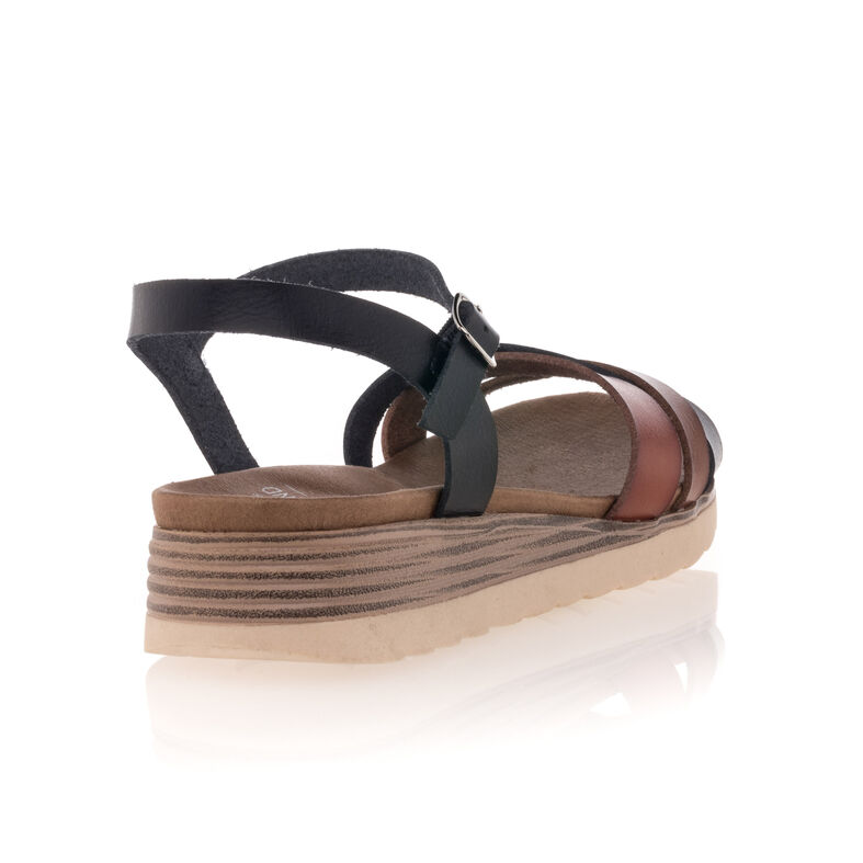 Svarte sandaler / sko med åpen tå til dame
