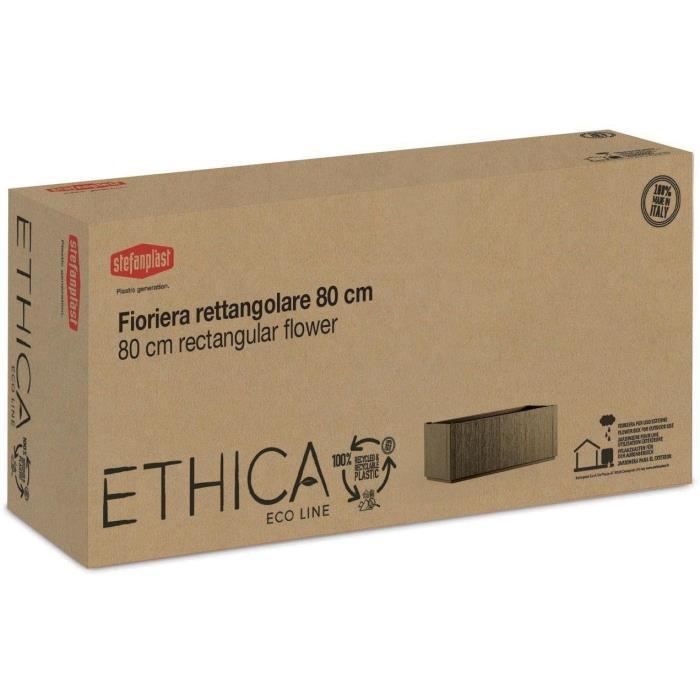 STEFANPLAST ETHICA Fioriera rettangolare 80 L - 80x36xh 35 cm - Chalk