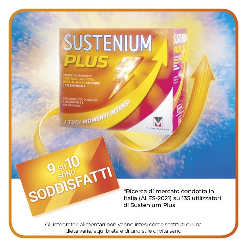 SUSTENIUM Sustenium Plus creatine arginine voedingssupplement 12 sachets mineralen en vitaminen