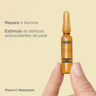 Isdinceutics Flavo-C Melatonin Serum Repairs Ampoules, nočni serum za obnovo z melatoninom, 30 ampul.