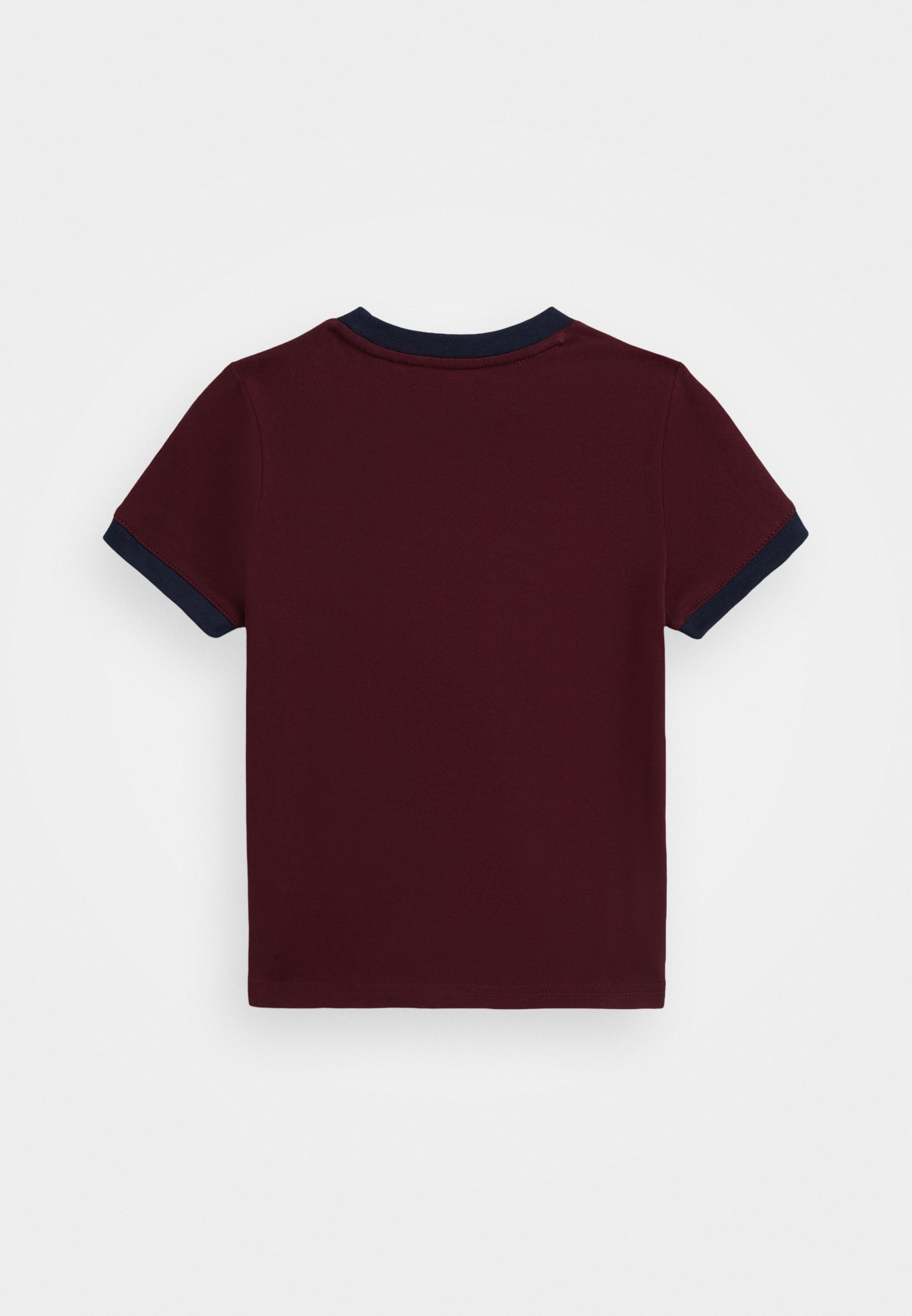 Polo Ralph Lauren POLO BEAR COTTON RINGER TEE - Koszulka z nadrukiem - klasyczny bordowy/nevis
