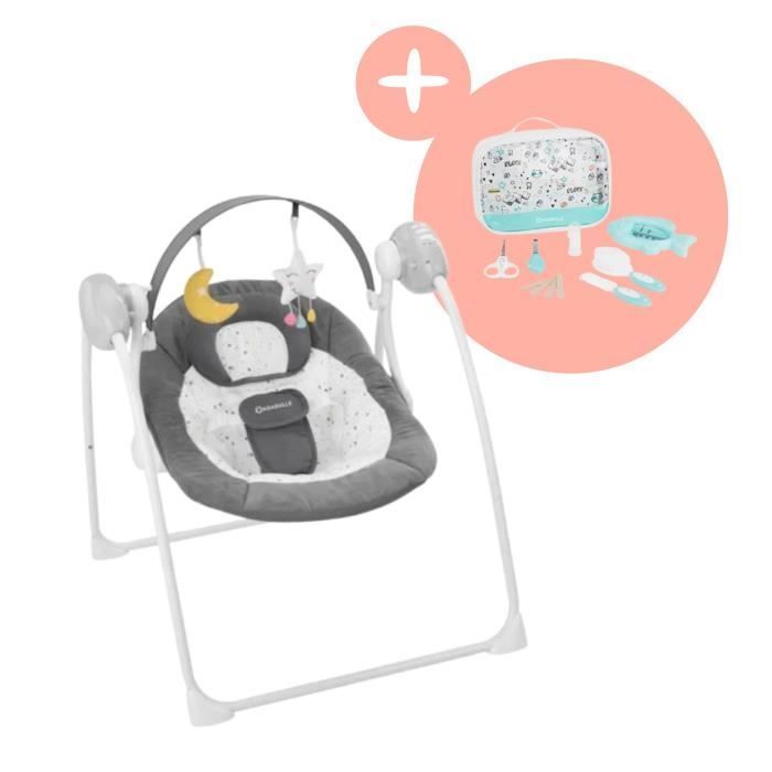 Silla alta Badabulle Compact'Up, plegable ultracompacta, cómoda, multiposición, color caramelo + kit de cuidado de estropajo GRATIS