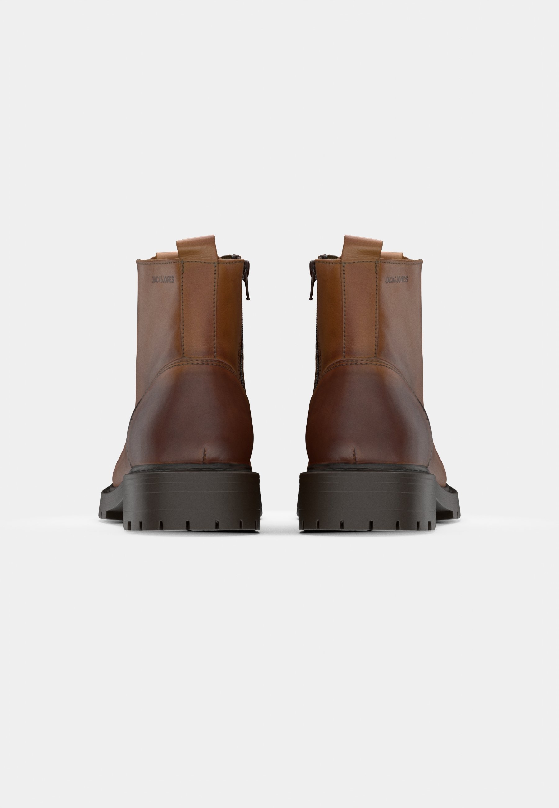 Jack & Jones JFWTREMOR ČIZME - Gležnjače na vezanje - boje konjaka