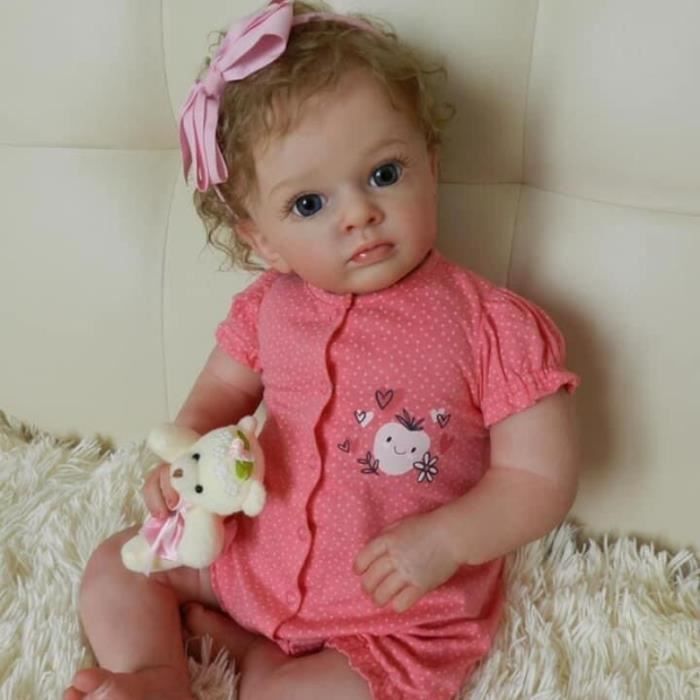 Reborn-Silikonpuppe – RB10048 – 60 cm – Rosa – Geschenk für Mädchen
