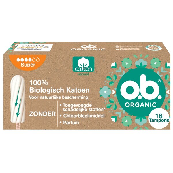 o.b. Organic Cotton Super Tampons<br>16 stuks