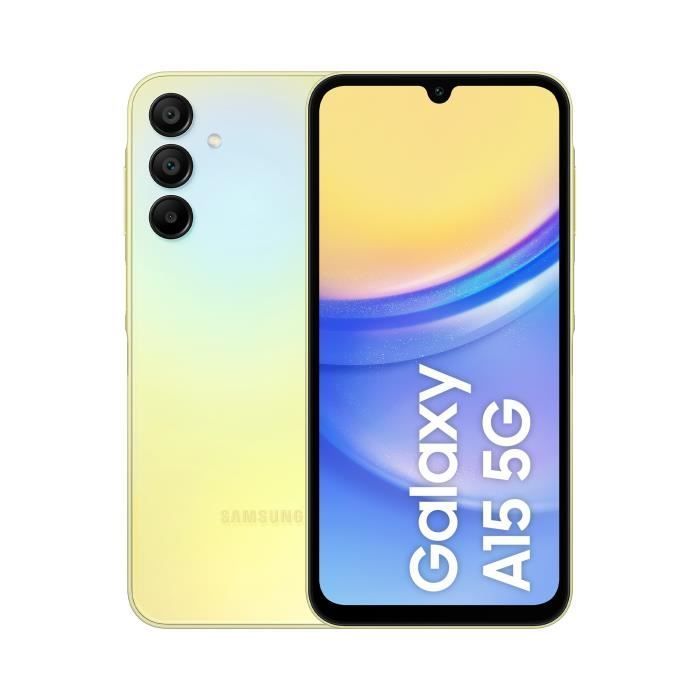 Smartphone Samsung Galaxy A15 5G de 128 GB, color lima.
