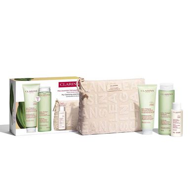 Clarins Essentials meikinpoistoainepakkaus rasvaiselle iholle, kasvojenpuhdistussetti sekaiholle ja rasvaiselle iholle, 1 kpl.