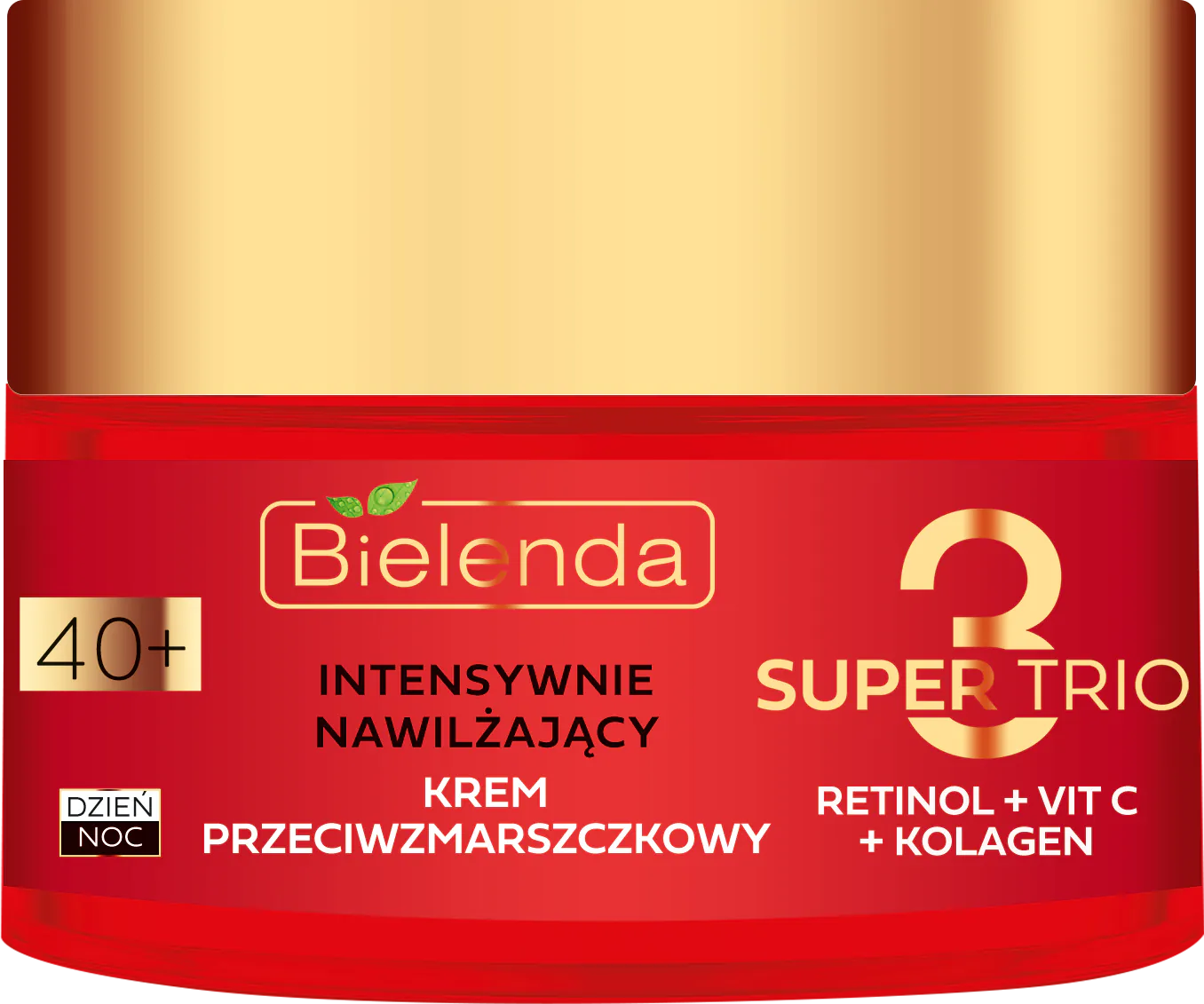 Bielenda Super Trio (Retinol + Vit C + Kolagen) Krem przeciwzmarszczkowy 40+ dzień/noc