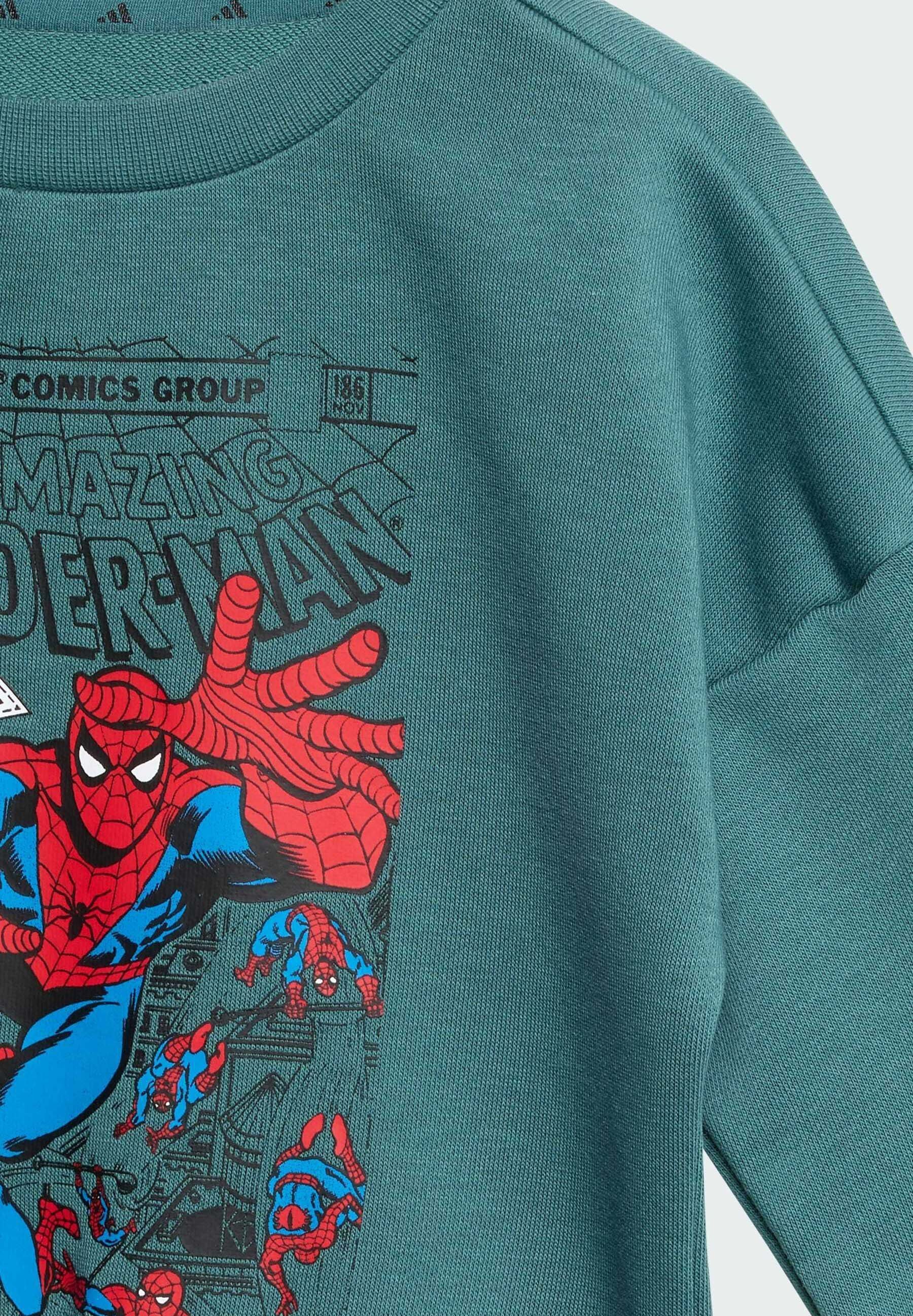 adidas Sportswear MARVEL SPIDER-MAN JOGGER SET - Trainingspak - tweedehands turquoise wit