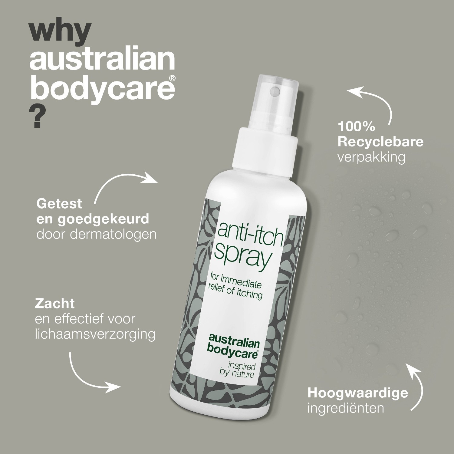 Losion za tijelo u spreju protiv svrbeža Australian Bodycare - 100 ml