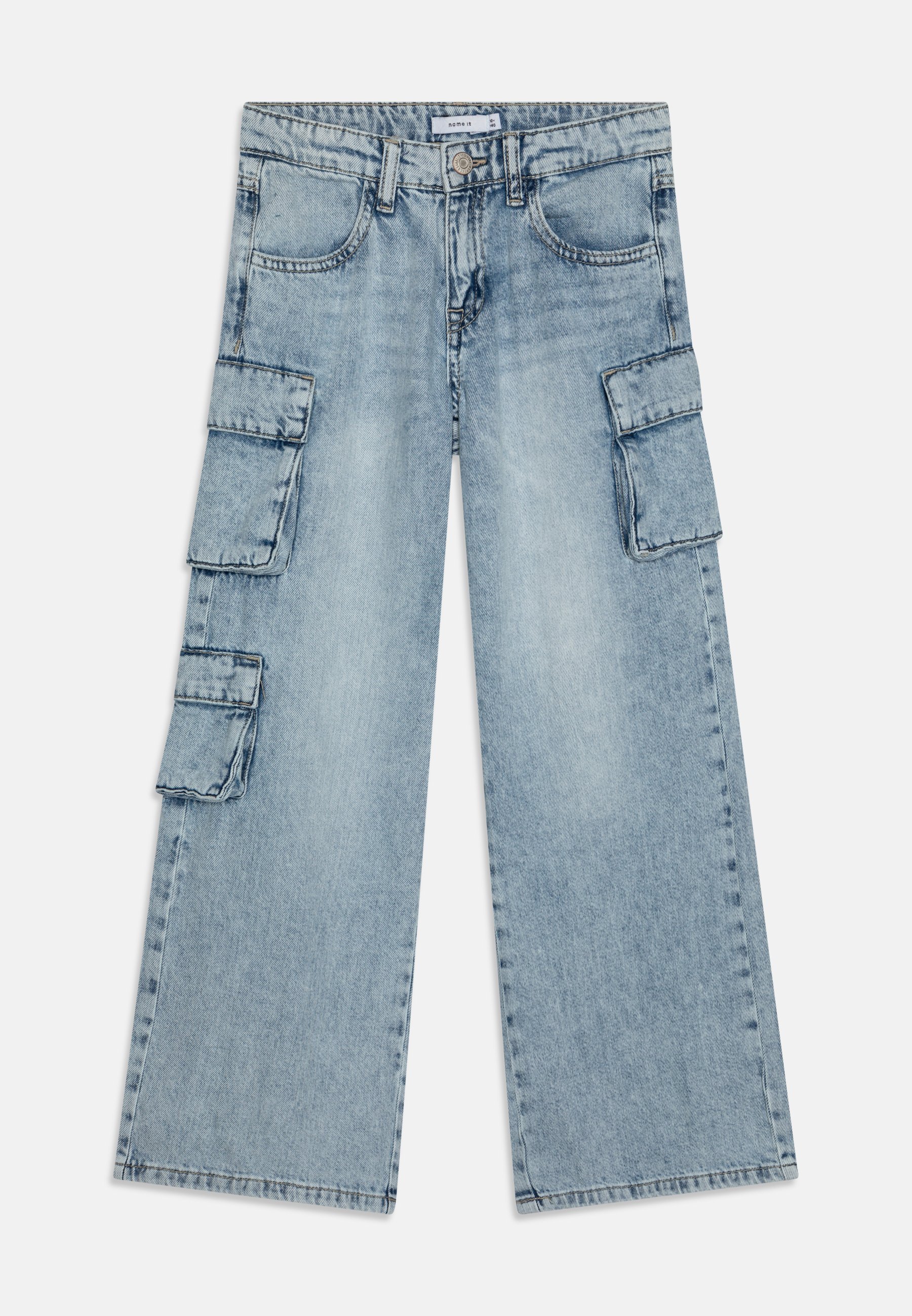 Traperice opuštenog kroja Name it - svijetloplavi izbijeljeni traper